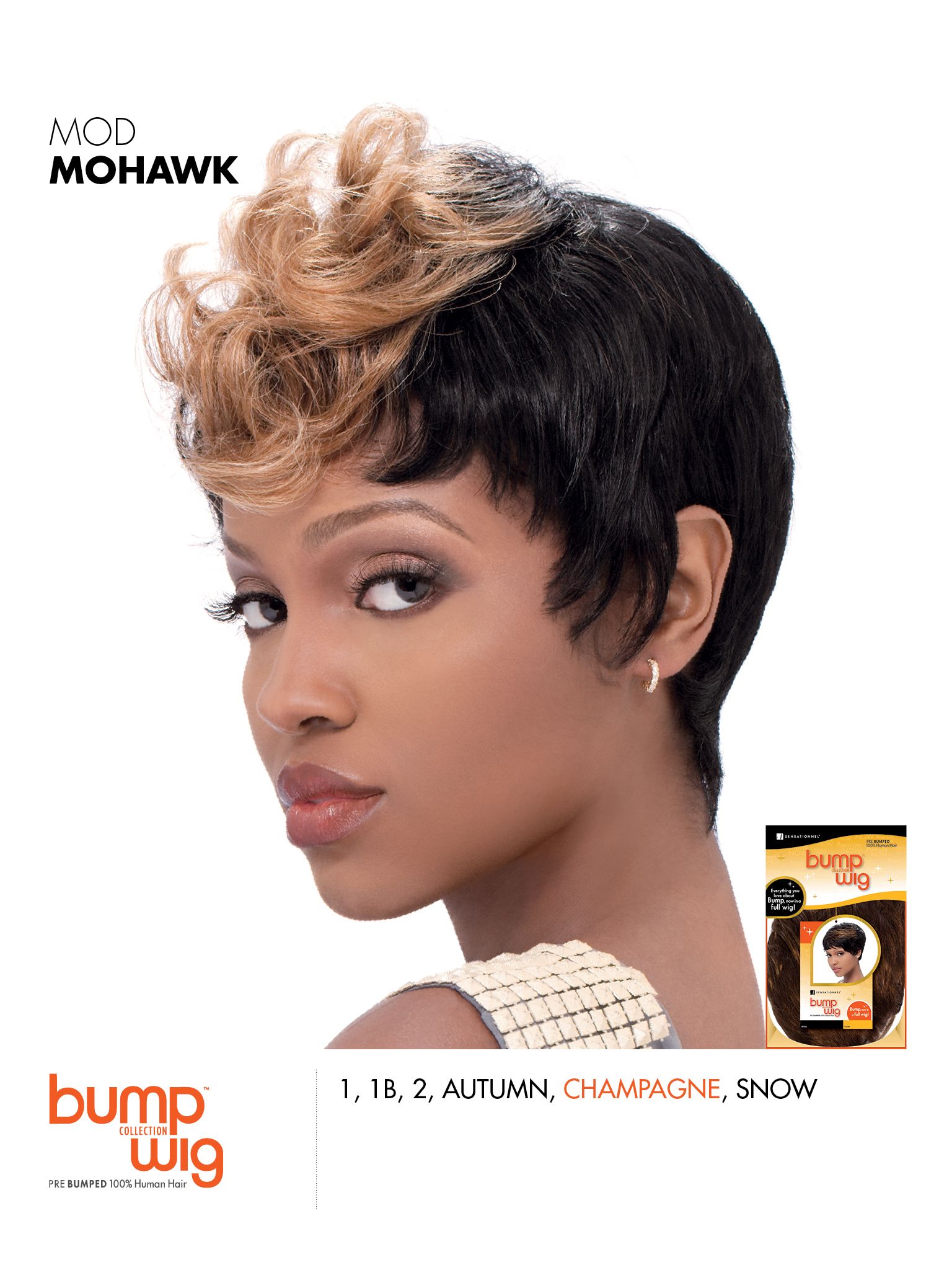 Mod Mohawk Bump Wig 100 Human Hair MIM BEAUTY